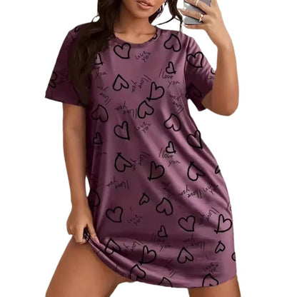 Women's Long T-shirt Soft And Comfortable Pajamas Dress